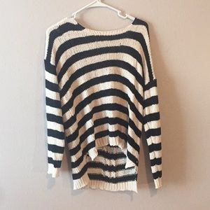 Black and white stripe sweater